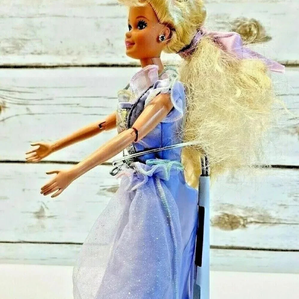 MATTEL BARBIE Doll Twist-N-Turn Purple Gown Articulated Elbows Knees 12" Tall - Picture 4 of 12